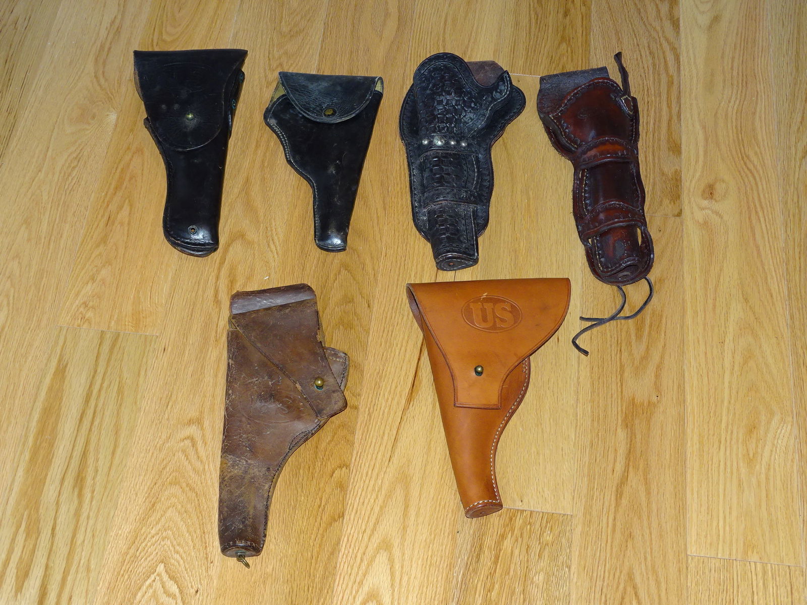 Leather Holster Lot, Western & Military (1 of 8)