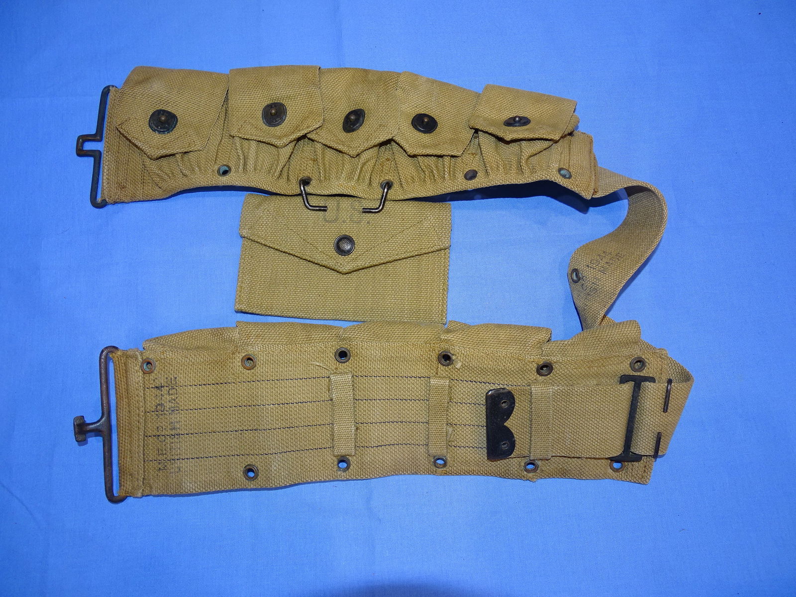 WWII M1 M-1 Garand Magazine Ammo Belt RIG, All 3 Pcs BRITISH MADE !! (1 of 7)