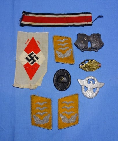 WWII German Medal Patch Collar Tab Insignia Lot (1 of 6)