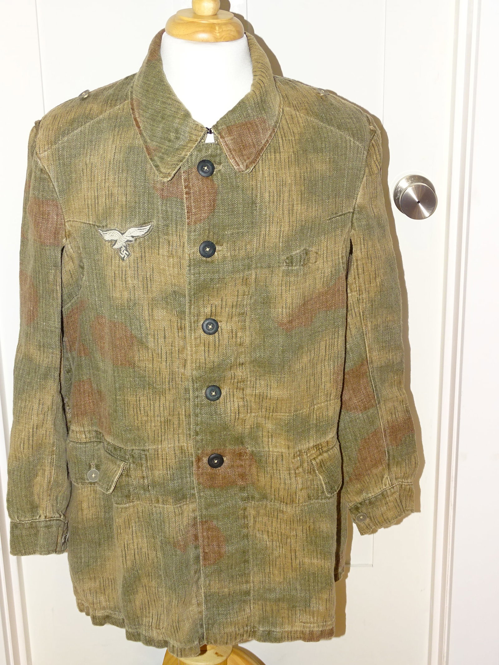 WWII German Luftwaffe HBT Field Troops Camoflage Smock (1 of 19)