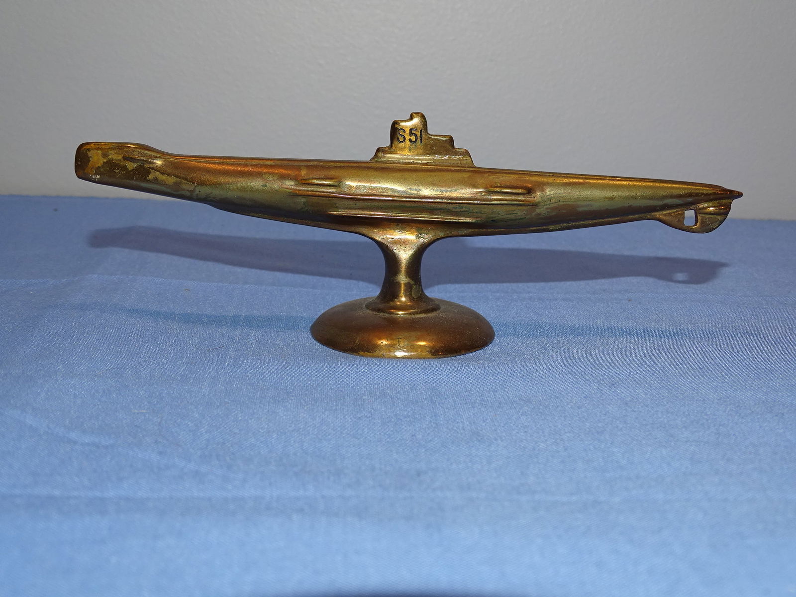 Pre-WWII U.S. Brass Submarine Model, S51 SS-162, Sunk in 1925 (1 of 6)