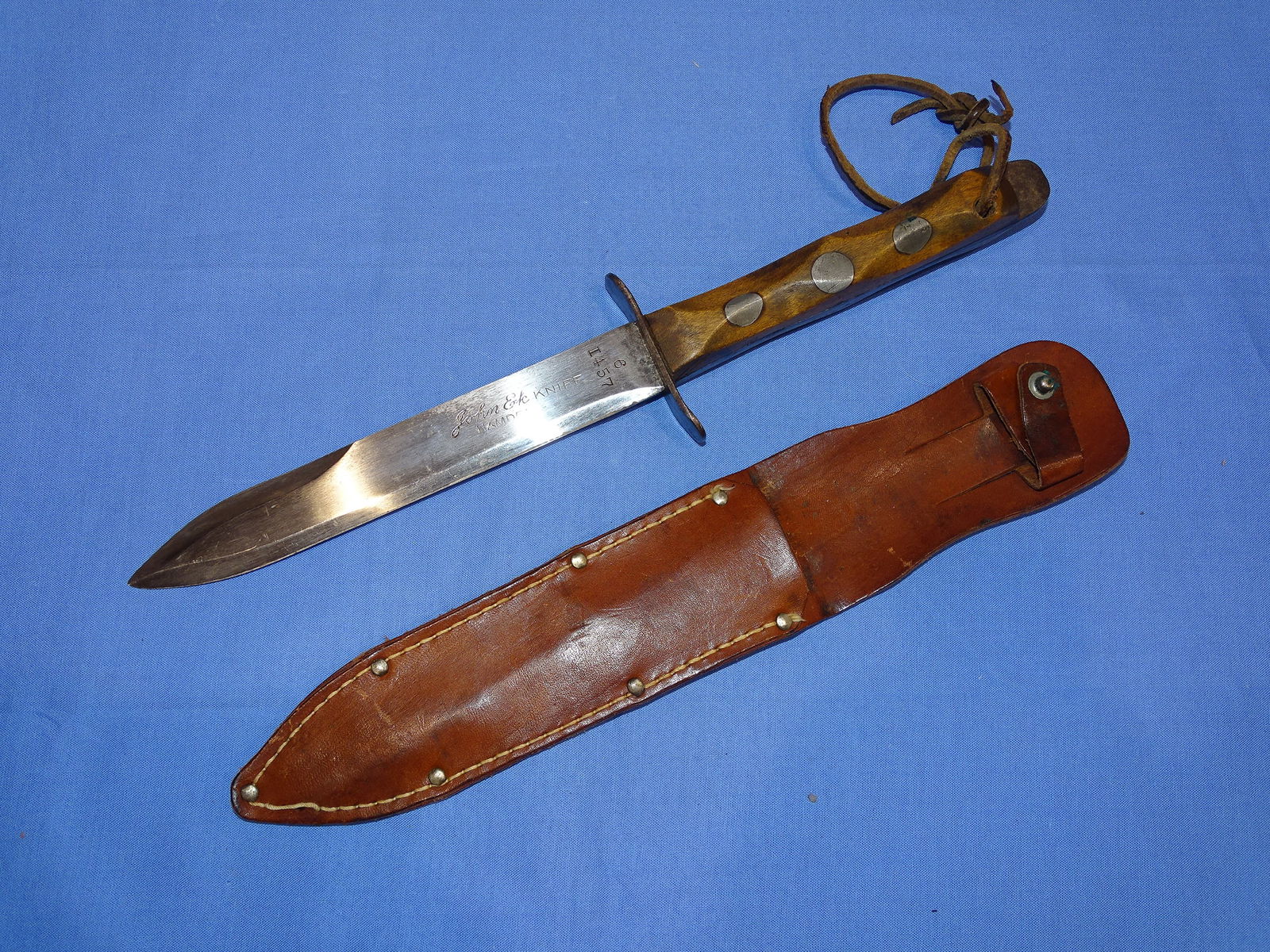 Scarce WWII John EK Commando Fighting Knife, Hamden 6 I-457 (1 of 11)