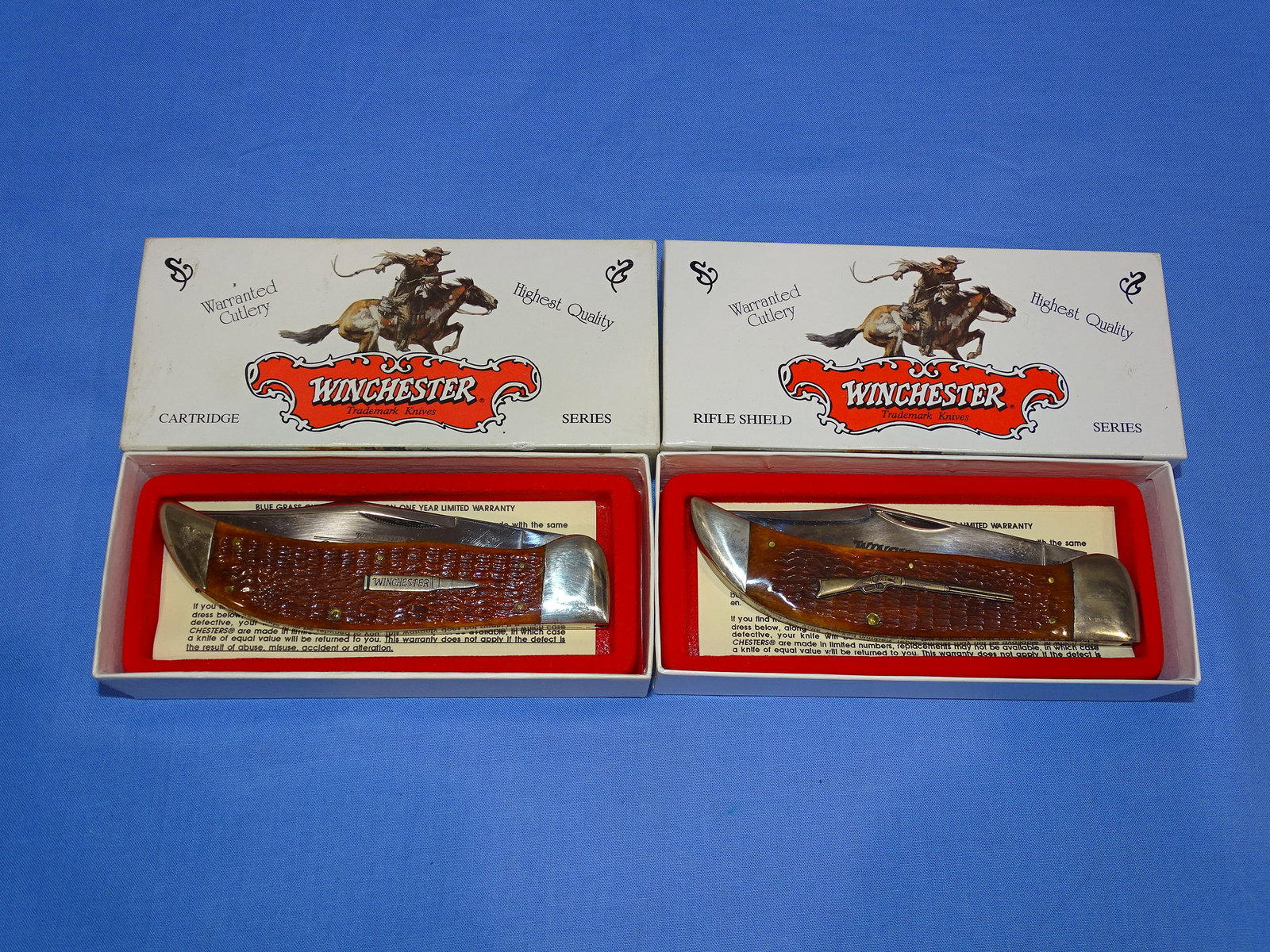 Winchester W18 W15 19108 Folding Knife Pair, Boxed (1 of 10)