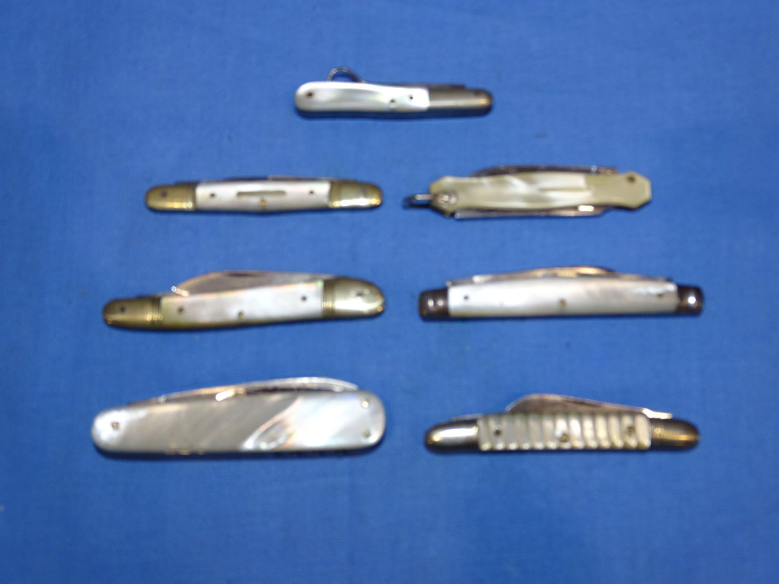 Folding Pocket Knife Lot, Vintage Various Makers, All Mother of Pearl (1 of 9)