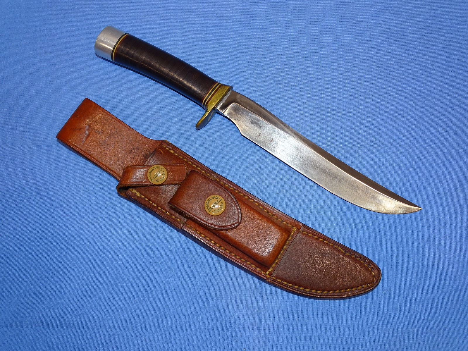 1950's-60's Randall Model 3-7 Knife w/ Brown Button, JRB Sheath (1 of 10)