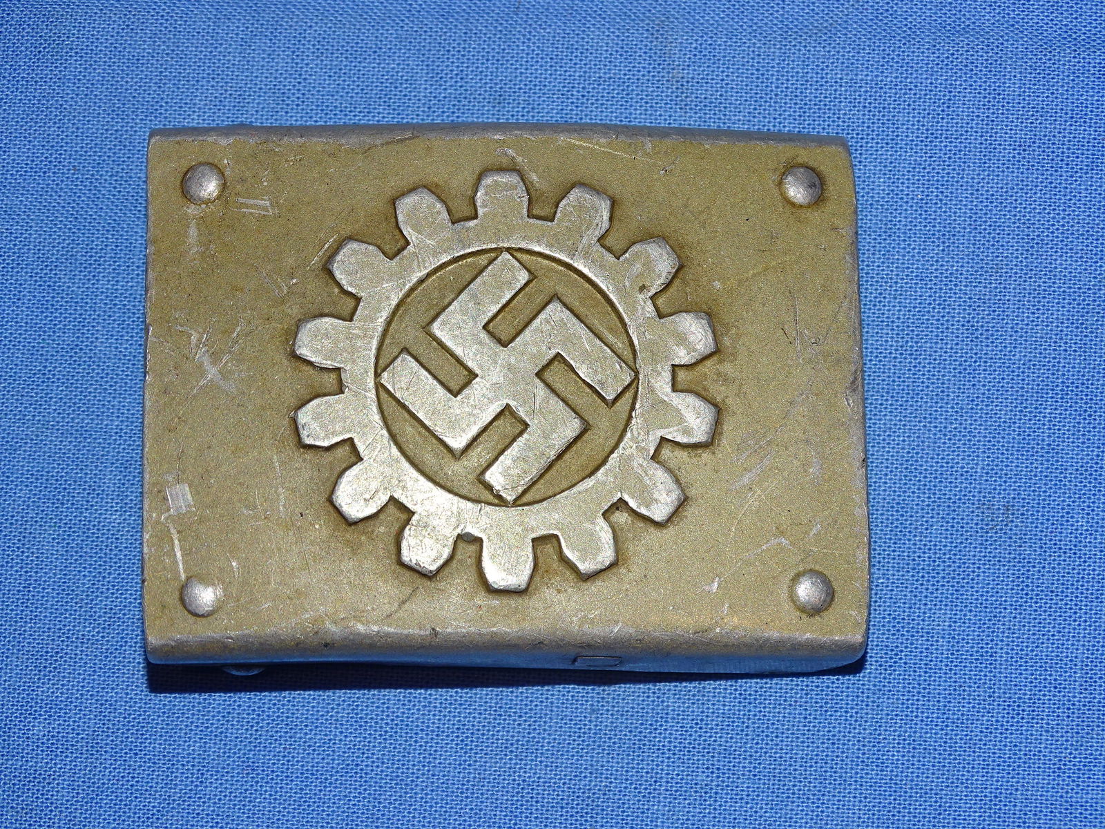 WWII German DAF Enlisted Man's EM Belt Buckle, RZM M4/38 (1 of 3)