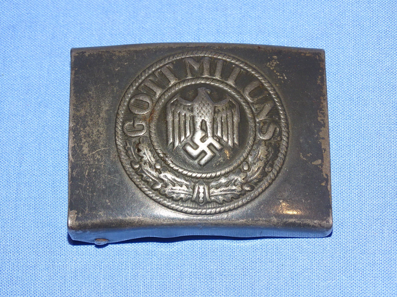 WWII German Army Heer Enlisted Man's EM Belt Buckle: NICE WWII GERMAN BELT BUCKLE.