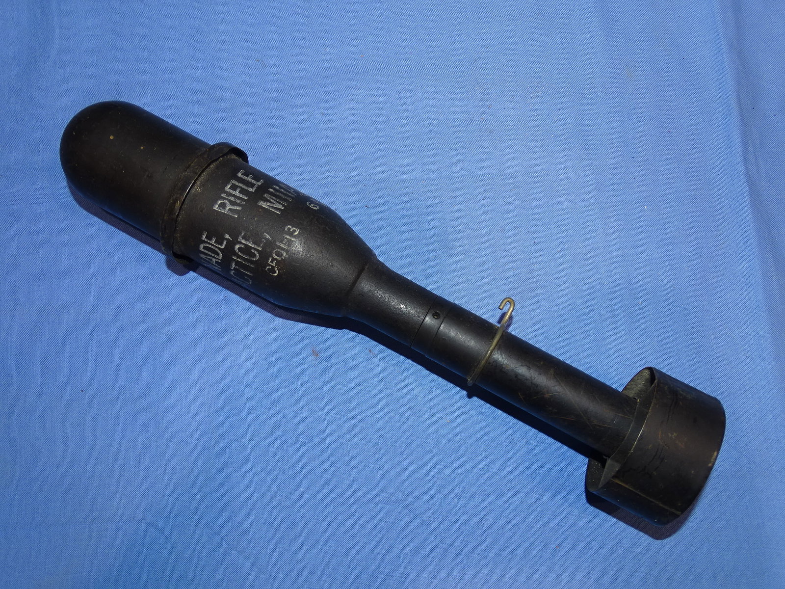 Inert / Dewat Korean War Era M11A4 Practice Rifle Grenade: KOREAN WAR ERA M11A4 PRACTICE RIFLE GRENADE. INERT & DEWAT. WILL NOT SHIP OUTSIDE THE U.S., NO EXCEPTIONS!