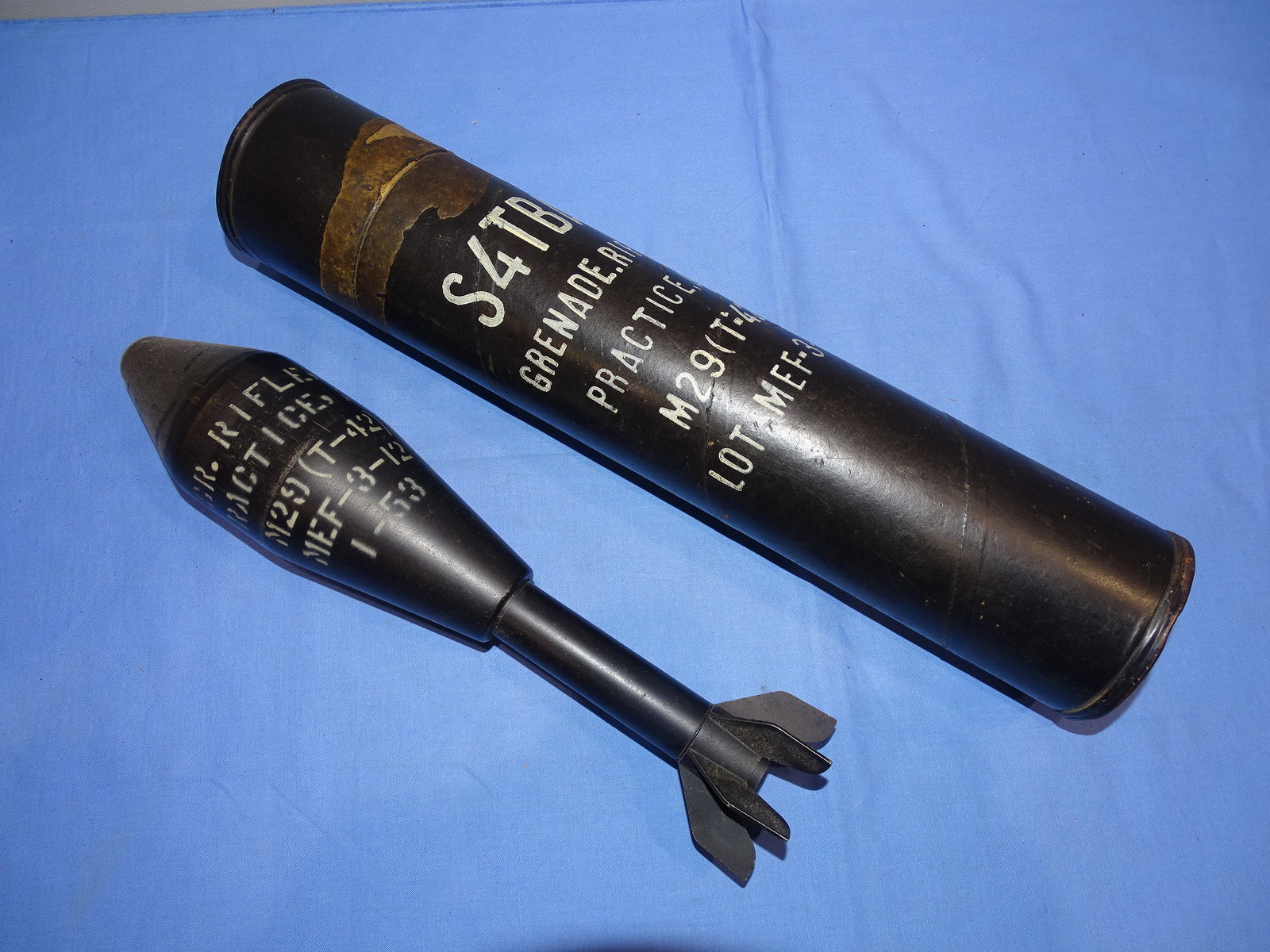 Inert / Dewat Korean War Era M29 Practice Rifle Grenade: KOREAN WAR M29 PRACTICE RIFLE GRENADE. INERT & DEWAT. WILL NOT SHIP OUTSIDE THE U.S., NO EXCEPTIONS!