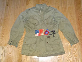 Salty WWII 82nd Airborne Paratrooper Reinforced M42 Jump Jacket