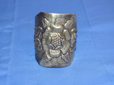 Antique Old Pawn Mexico Sterling Silver Cuff Bracelet