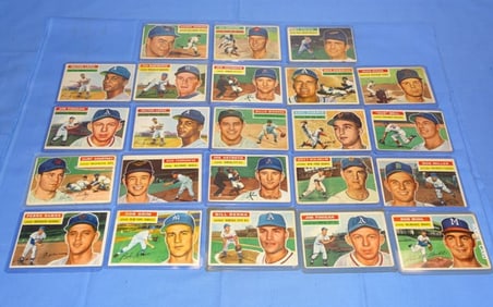 1956 Topps Baseball Cards, Lot of 23