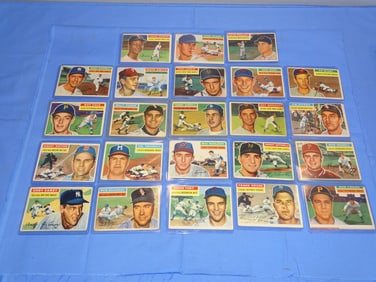 1956 Topps Baseball Cards, Lot of 23