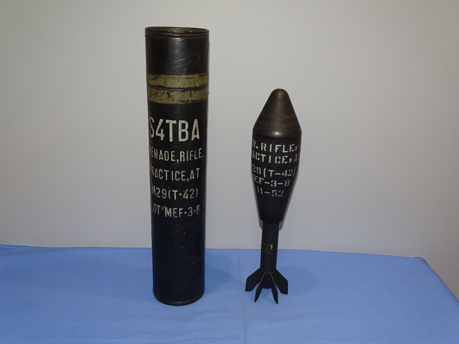 Inert / Dewat Korean War Era M29 Practice Rifle Grenade: KOREAN WAR M29 PRACTICE RIFLE GRENADE. INERT & DEWAT. WILL NOT SHIP OUTSIDE THE U.S., NO EXCEPTIONS!