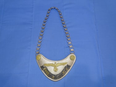 WWII German Nazi Gorget, FELDGENDARMERIE, Field Police