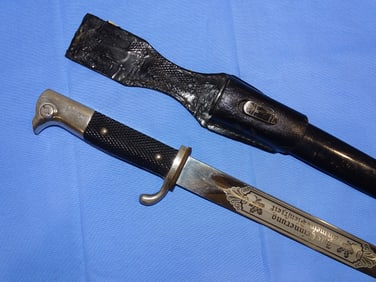 WWII German Parade Dress Bayonet w/ Engraved Blade