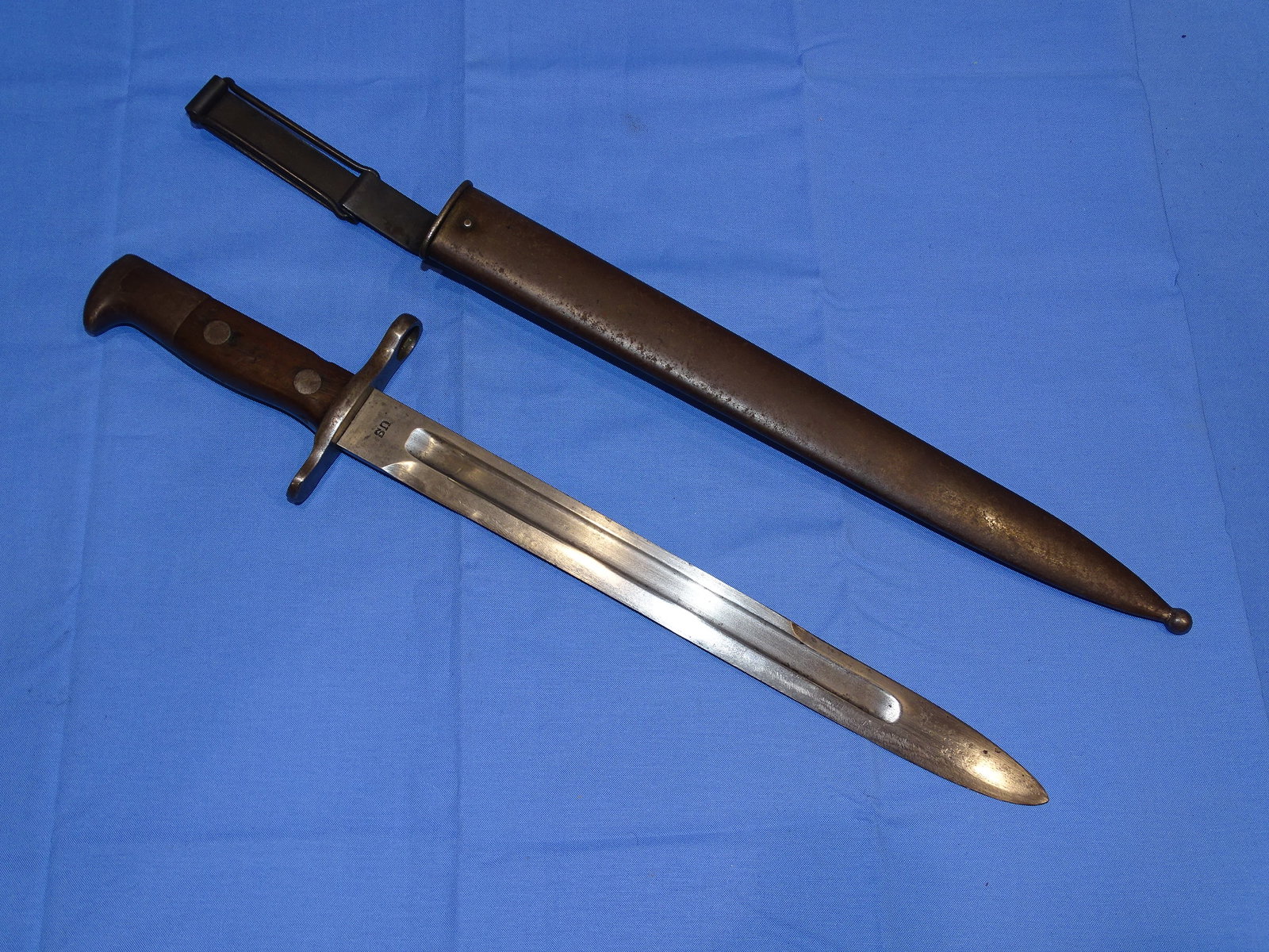 Spanish American War Span-Am 1898 Dated Krag Bayonet: 1898 DATED KRAG RIFLE BAYONET.