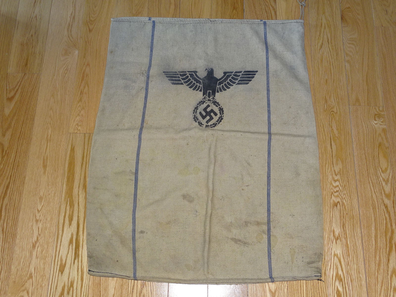 WWII German Army Marked & 1944 Dated Double Sided Grain Sack Bag (1 of 9)