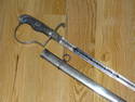 WWI German Triple Engraved, Blued Panel Sword, 4.WURTTEMBG.FELD ARTILL.REGT.No65