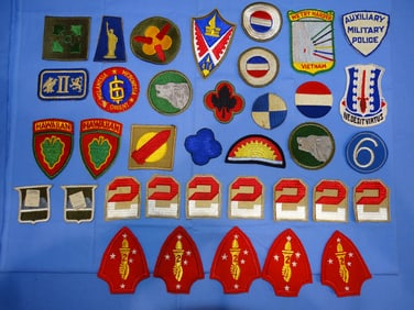 Pre-WWII to Vietnam Shoulder Patch Lot