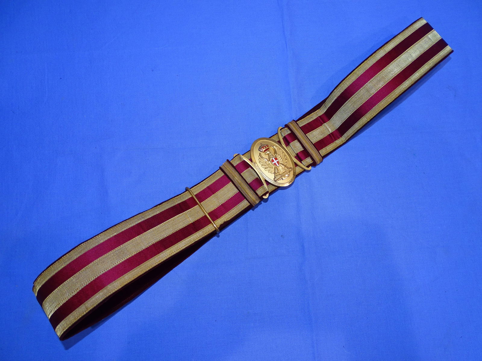 WWII Fascist Italian High Ranking Officer Brocade Belt & Buckle (1 of 8)