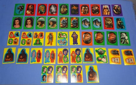 1980 Lucasfilm STAR WARS Trading Card Sticker Lot