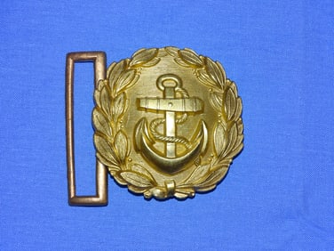 WWII German Nazi Third Reich Belt Buckle, Kriegsmarine Navy Officer