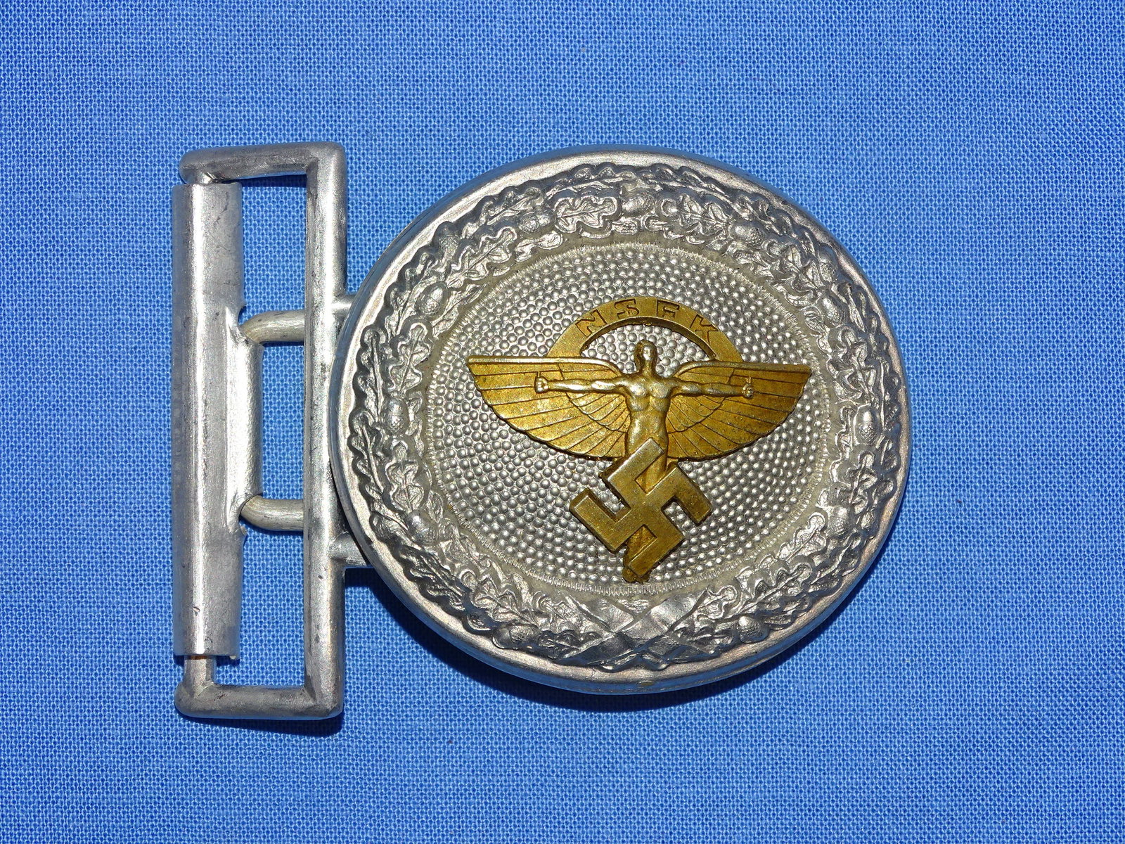 WWII German Nazi Third Reich Belt Buckle, NSFK: NICE WWII GERMAN BELT BUCKLE