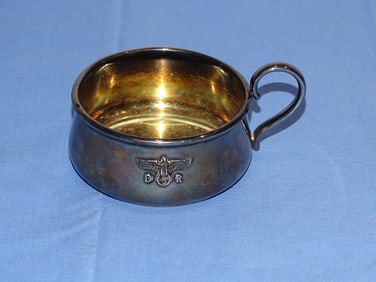 Rare WWII German Railway Deutsches Reichsbahn Silver Cup from Hermann Goering's Dining Car #241