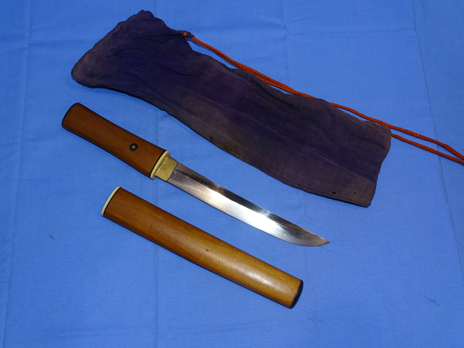 WWII Japanese Hari-Kari Seppuku Kamikaze Suicide Knife Tanto w/ Dragon Carving (1 of 12)