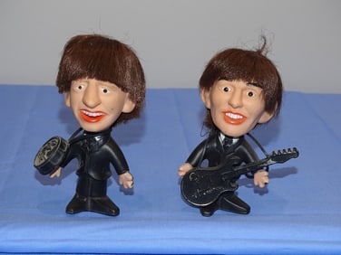 Vintage The Beatles Figurine Pair, RINGO & GEORGE