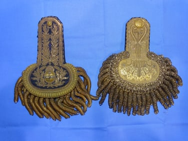 Late 19th - Early 20th Century Fancy Bullion Officer's Epaulettes