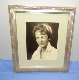Framed EMELIA EARHART Photograph, Signed ?