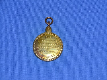 The Life Saving Benevolent Assoc of New York, Named Medal 14k Gold, 14.35 grams