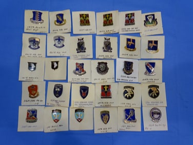 WWII U.S. Distinctive Unit Insignia DUI Crest Lot, Airborne Paratrooper