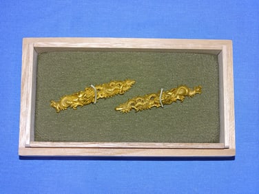 Japanese Samurai Sword Fittings, MENUKI, Large Dragons