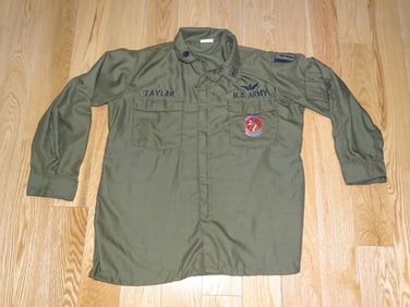 Vietnam War Era Army Aviation Helicopter Pilot's Short w/ COPPEWRHEADS Pocket Hanger 1970 Dated