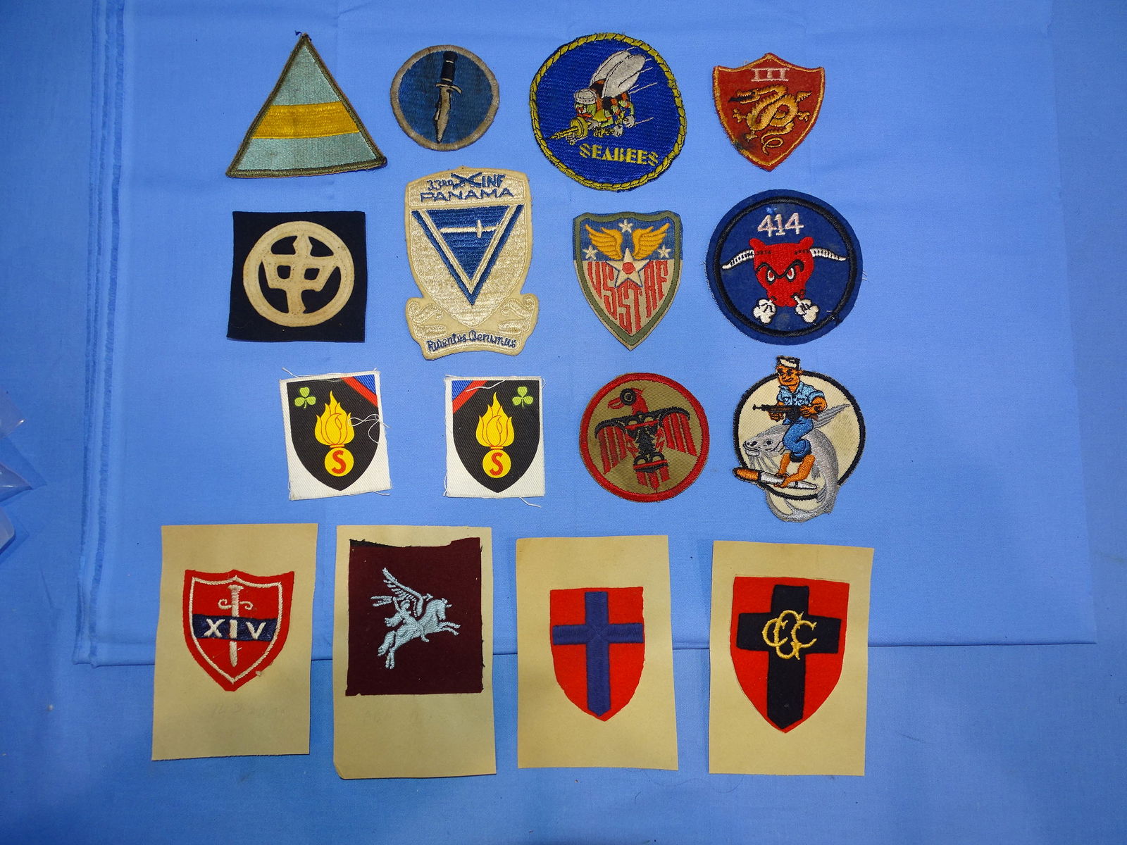 WWII Patch Lot, Some Theater Made (1 of 15)