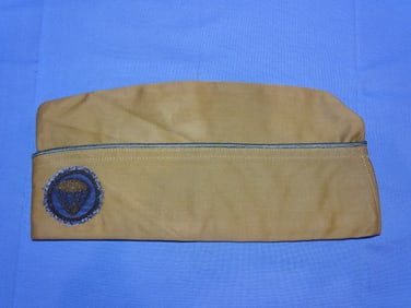 WWII Airborne Paratrooper Overseas Cap w/ Bullion Patch