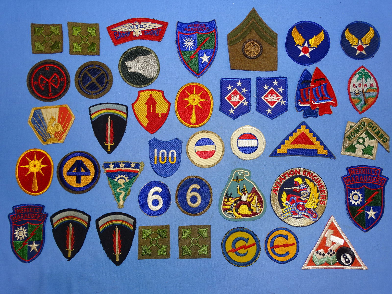 WWII Insignia Patch Lot, Many Theater Made (1 of 11)
