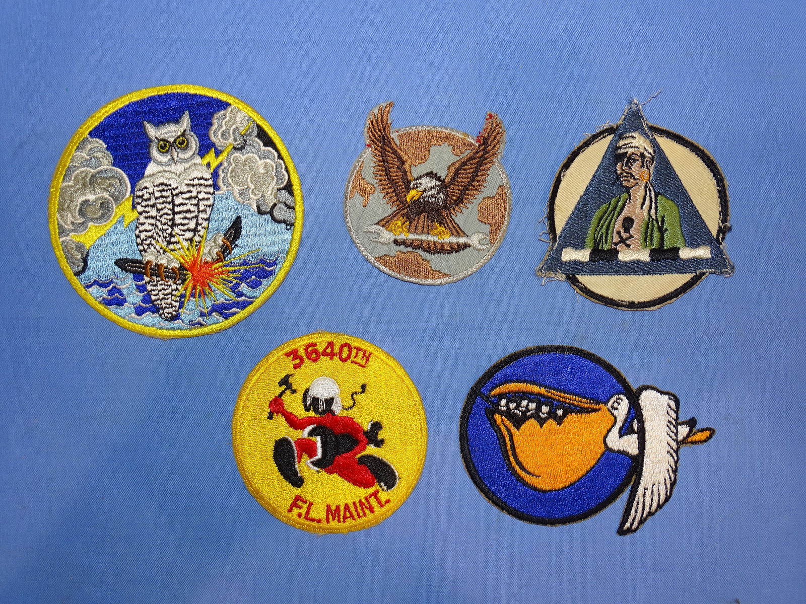 WWII - Korean - Vietnam War Era Insignia Squadron Patch Lot (1 of 5)