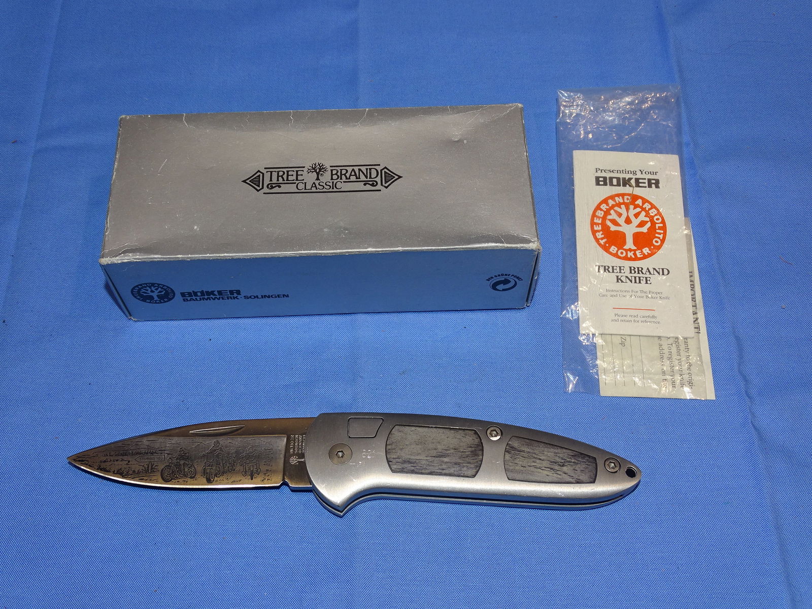 Folding Knife Switchblade Automatic, BOKER Tree Brand #821 RIDERS w/ Box (1 of 7)