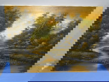 Thai Impressionist Painting, Oil on Canvas, Signed THONG DEE