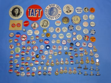 Political Campaign Pin Back Button Lot
