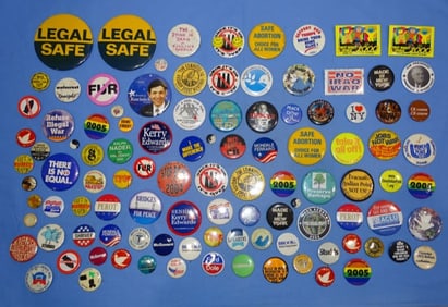Political, Civil Rights, Protest Pin Back Button Lot