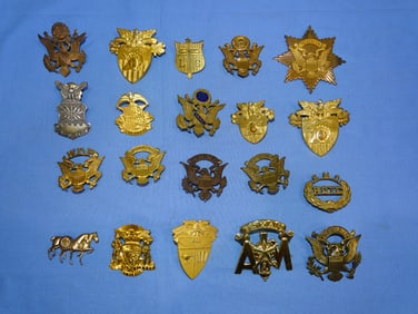 WWII - Vietnam Era ROTC USMA Military Academy School Cap Hat Badge Insignia Lot