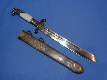 Unique WWII German RAD Officer's Dress Dagger, Alcoso, Named to "KORNER"
