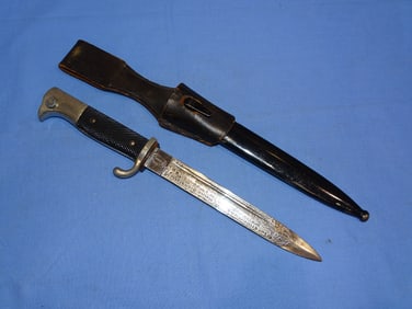 WWII German Parade Dress Bayonet w/ Double Engraved Blade