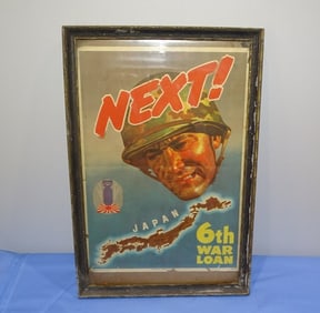WWII Poster, 6th War Loan USMC Japan, NEXT !