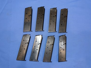 WWII Colt 1911A1 Pistol Magazine Lot of 8 Magazines